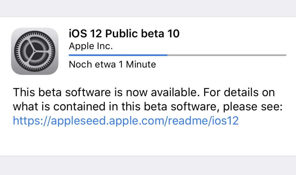 iOS 12 Public Beta 10 behebt das Problem