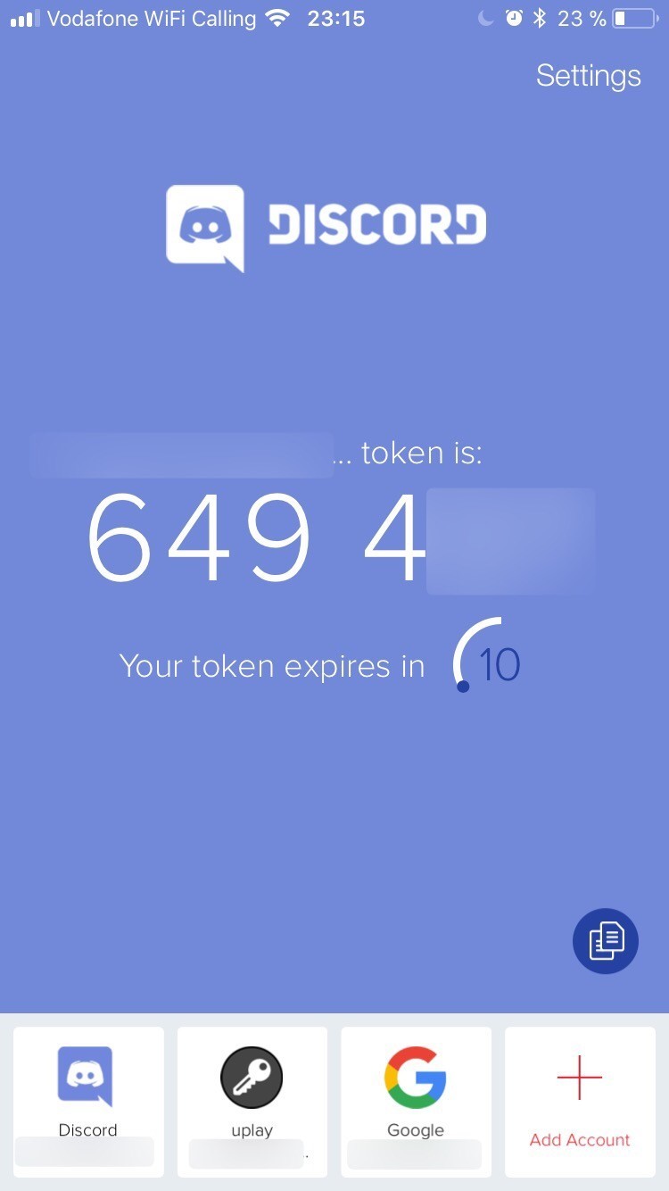 Authy App auf dem iPhone