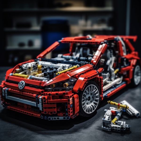 Golf GTI aus Lego Technik - Midjourney Bild